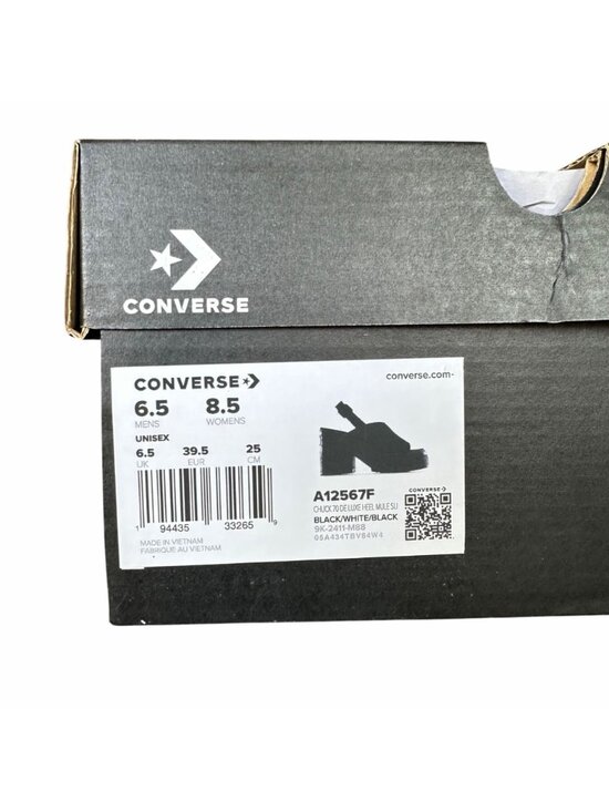 ⭐Converse Chuck 70 De Luxe Heel Platform Sz 6.5 Men\'s shoes Sandal Black A12567F